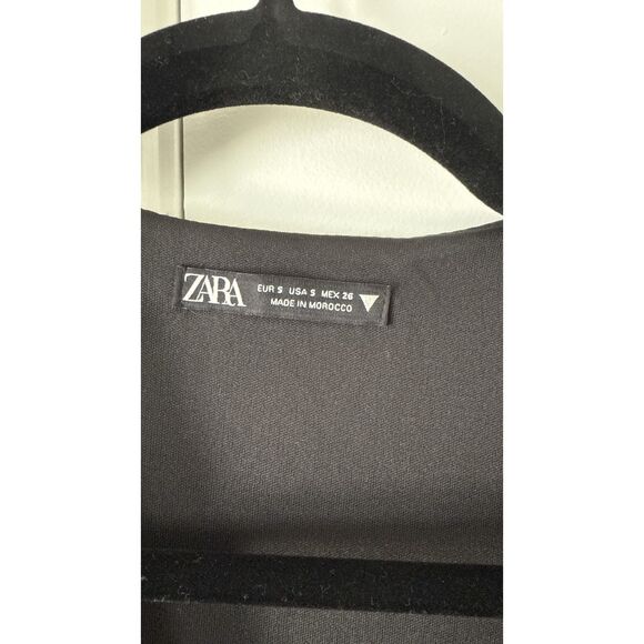 Zara Black dress V-neckline - Size S New - Picture 6 of 10